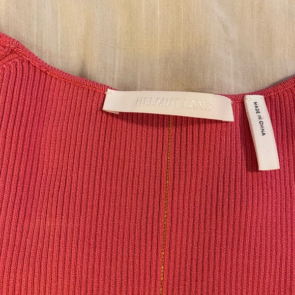 Helmut Lang Neon Link Ribbed Dress in Barbie Pink (4) - Picture 6 of 6